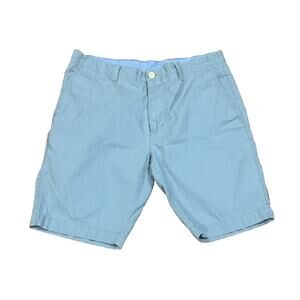 Roundtree & Yorke Men's Powder Blue Shorts Size 34 Flat Front 100% Cotton